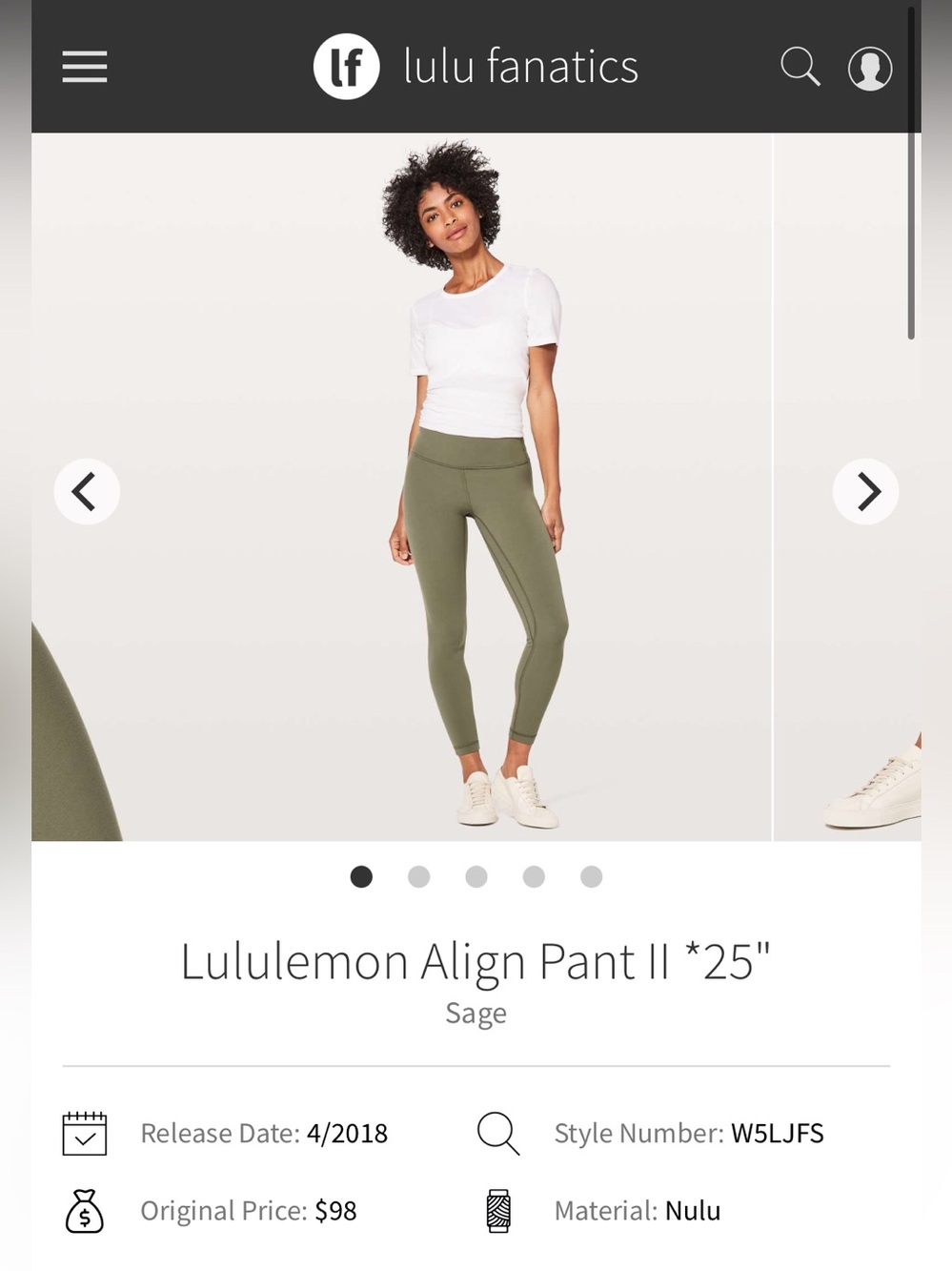 lululemon Align Pant II 25" (High Rise Tights, Leggings)